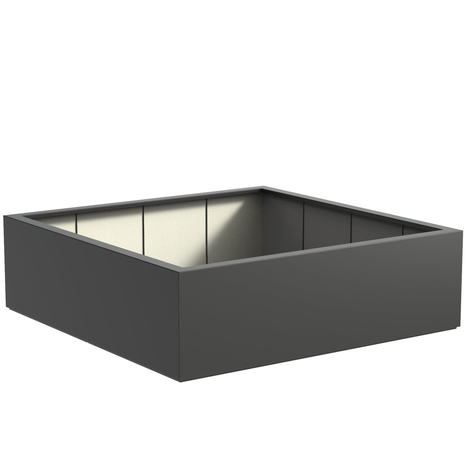 square black fibreglass garden planter