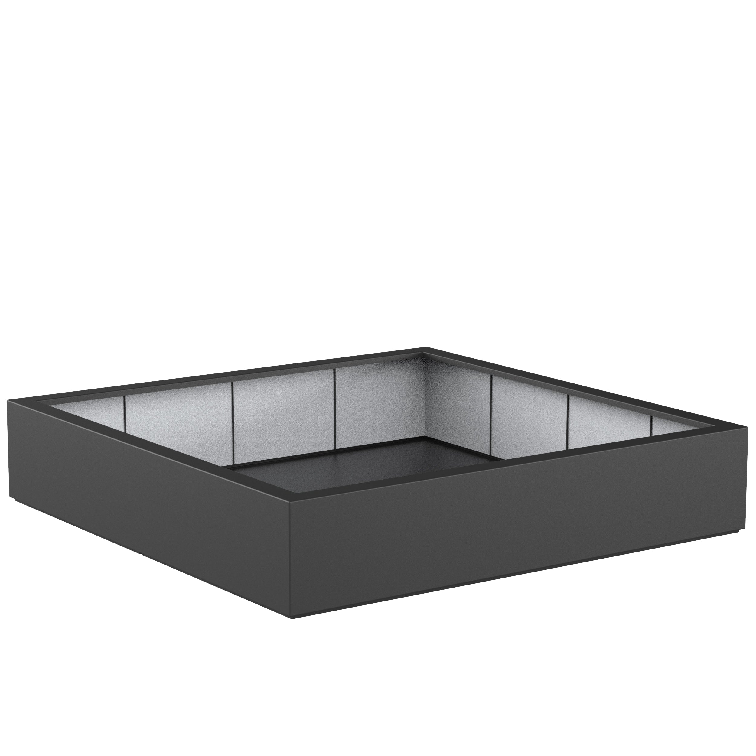 square black fibreglass garden planter