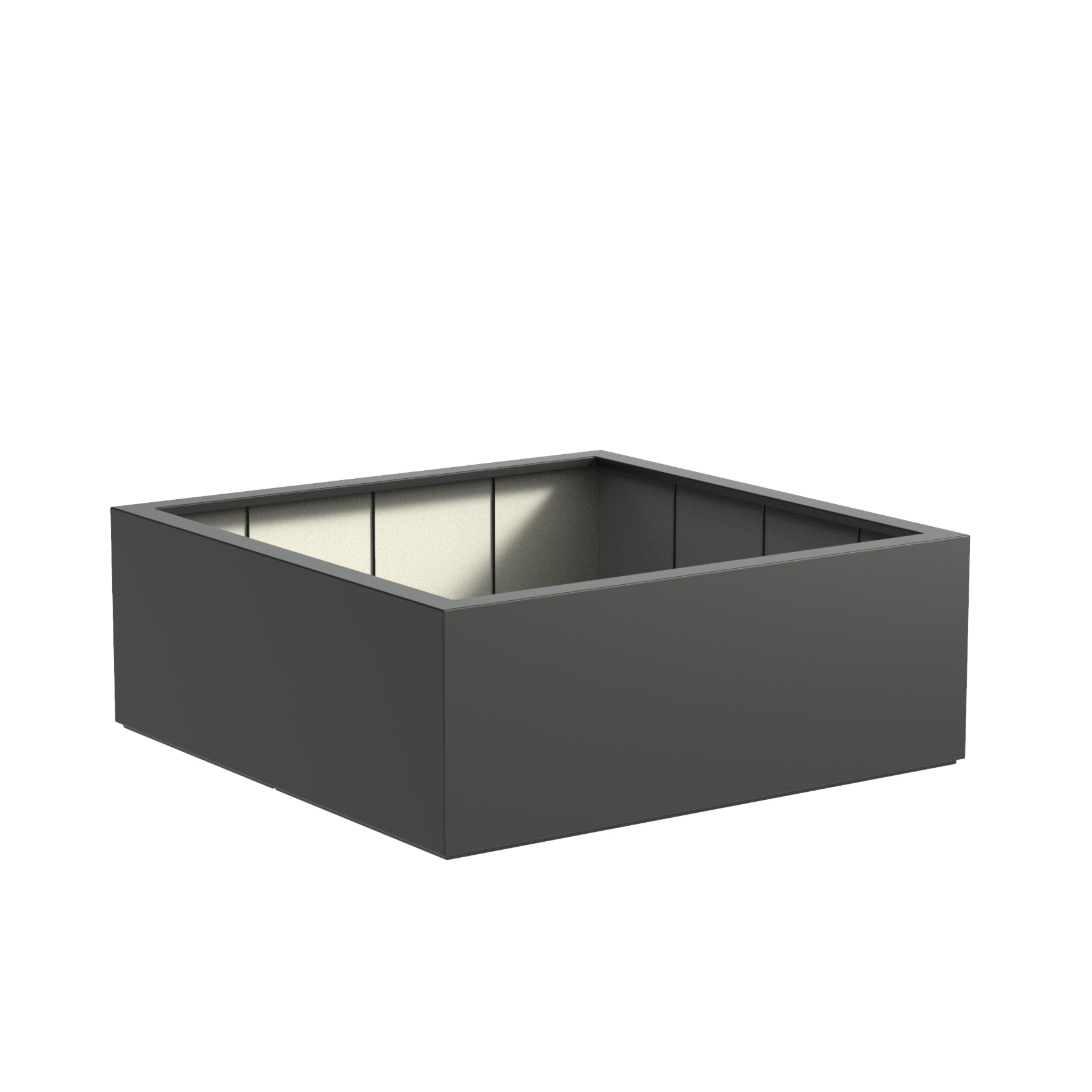 square black fibreglass garden planter