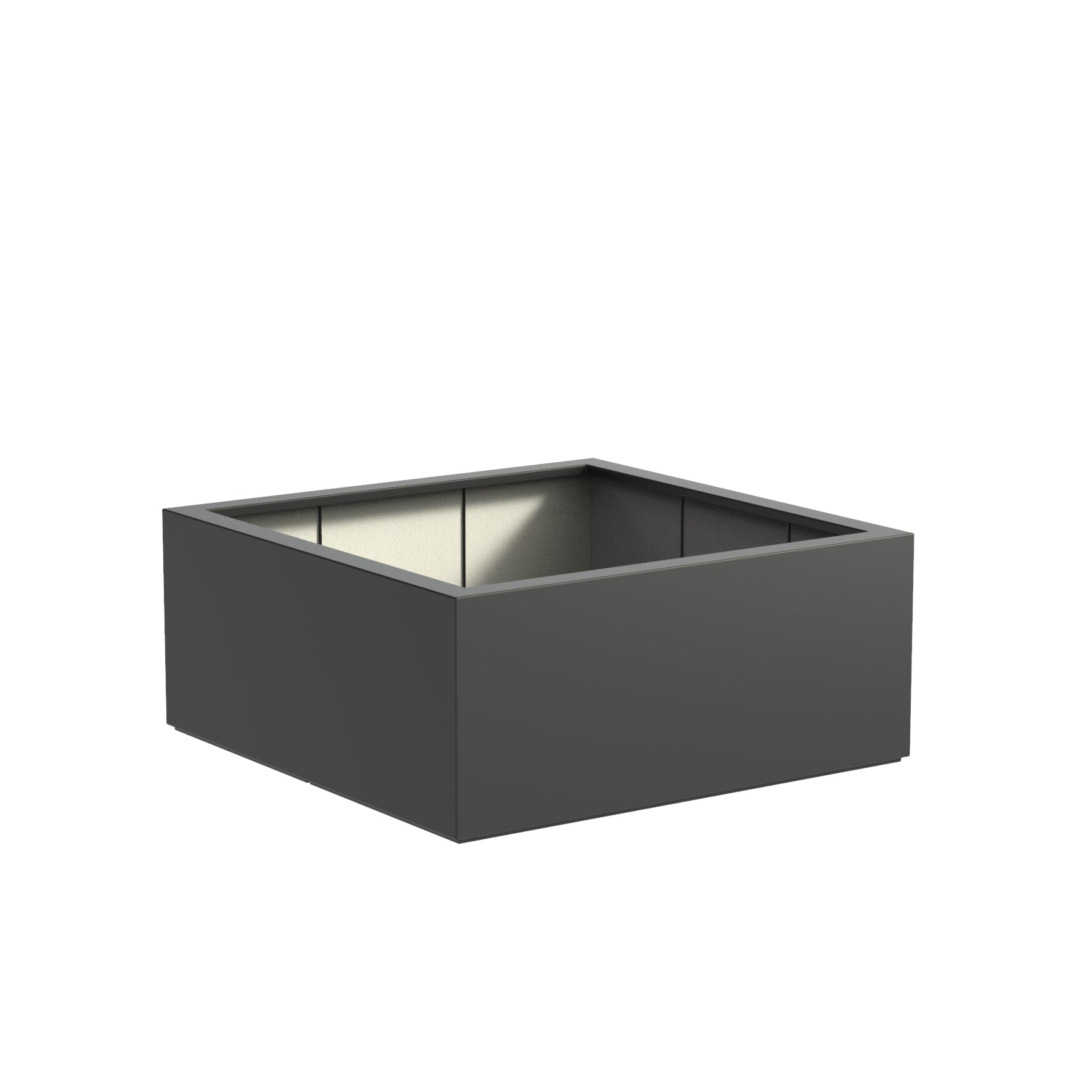 square black fibreglass garden planter