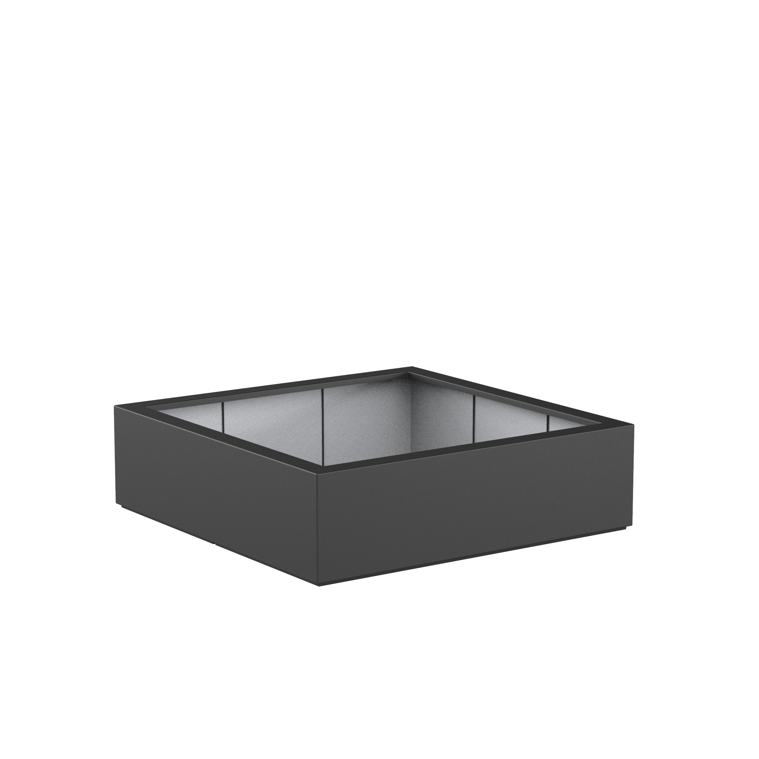 square black fibreglass garden planter