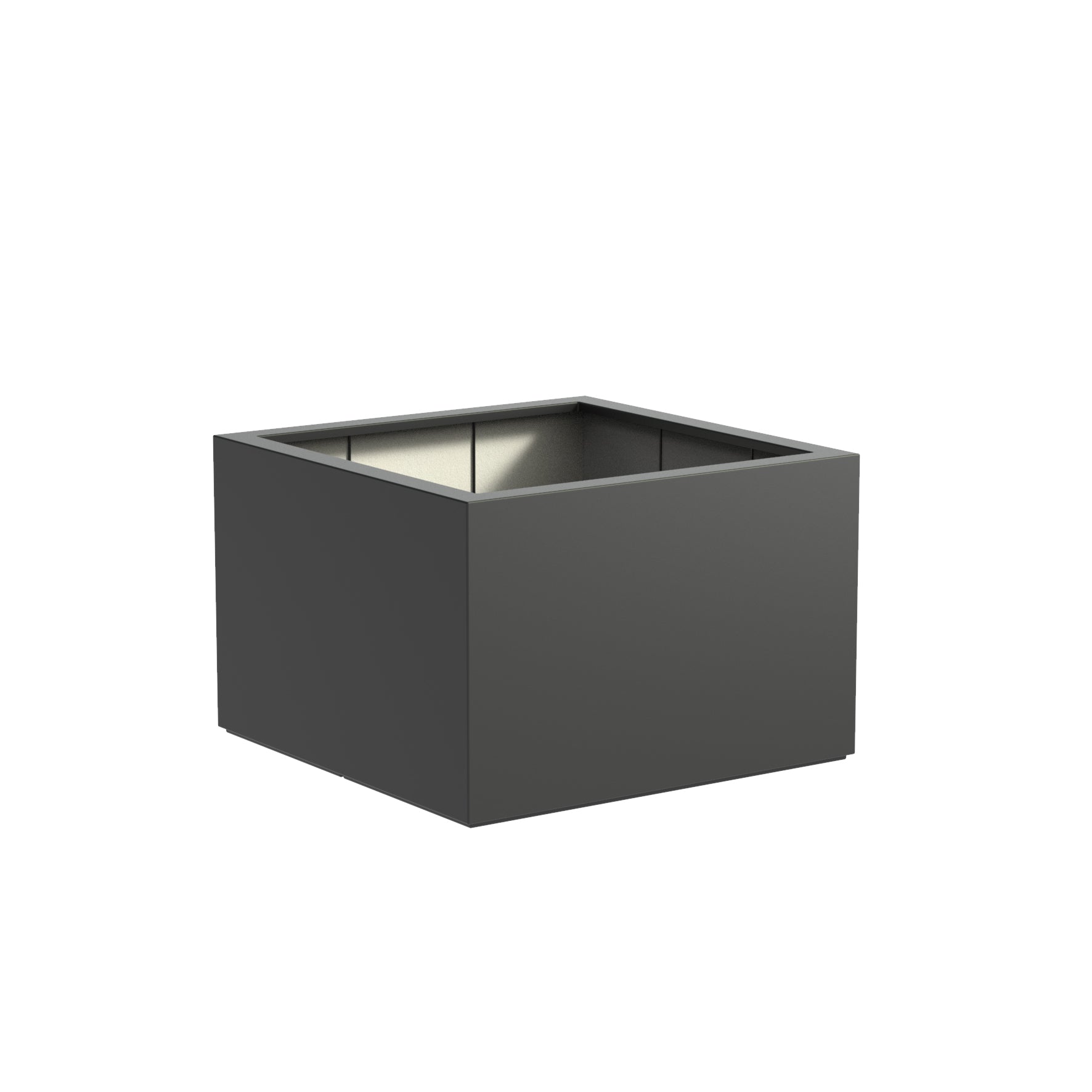 square black fibreglass garden planter