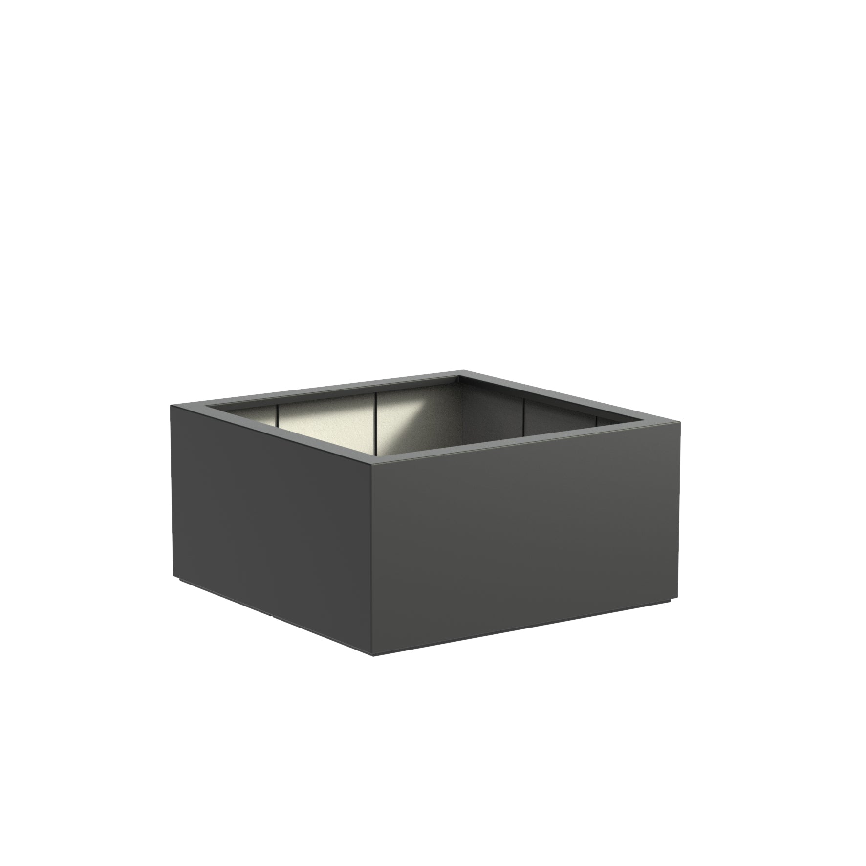 square black fibreglass garden planter