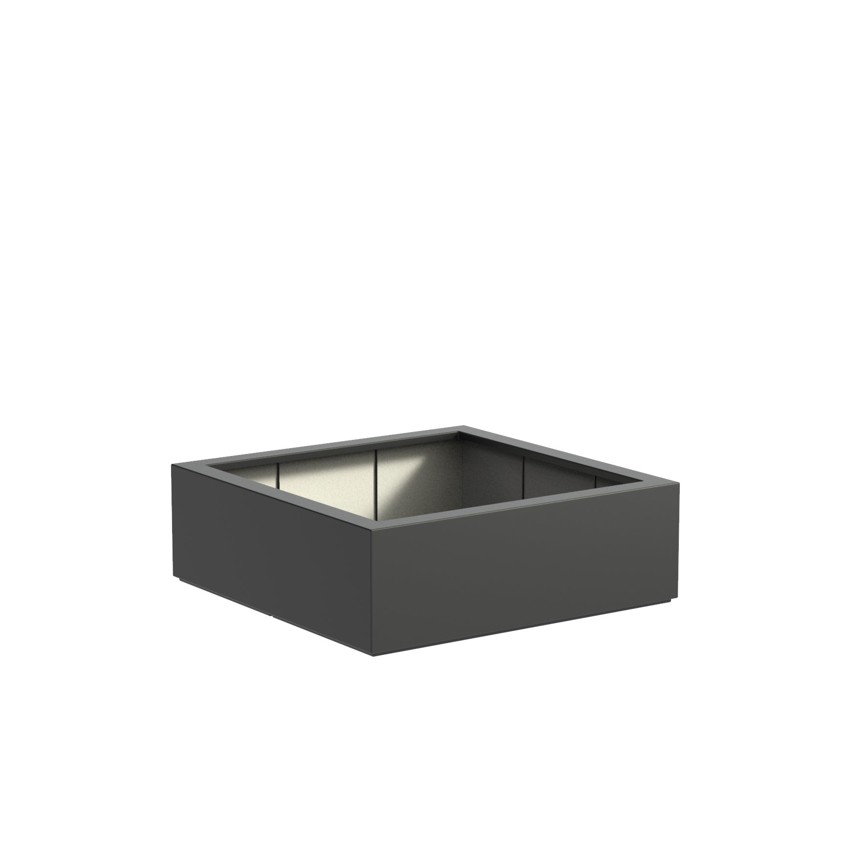 square black fibreglass garden planter