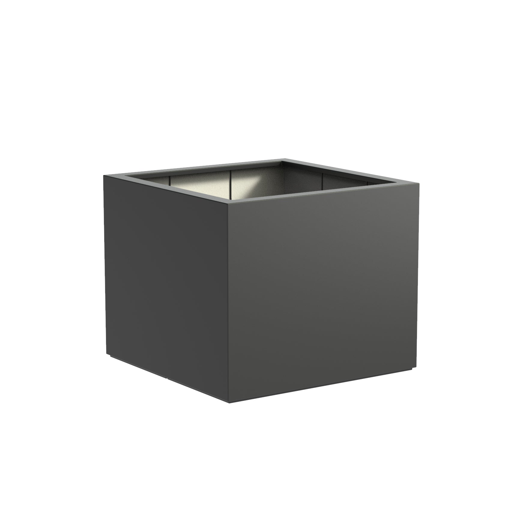 square black fibreglass garden planter