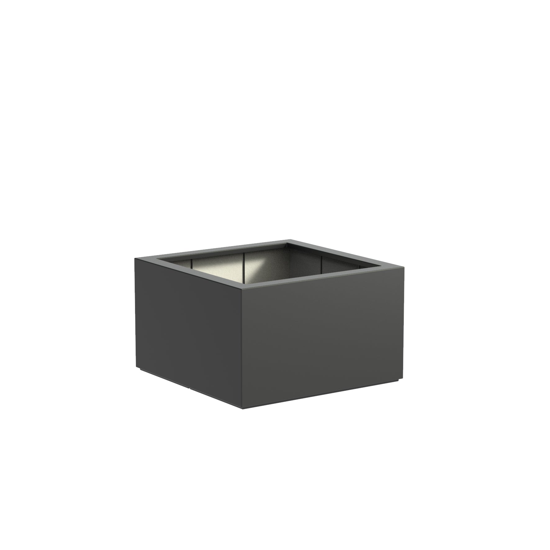 square black fibreglass garden planter