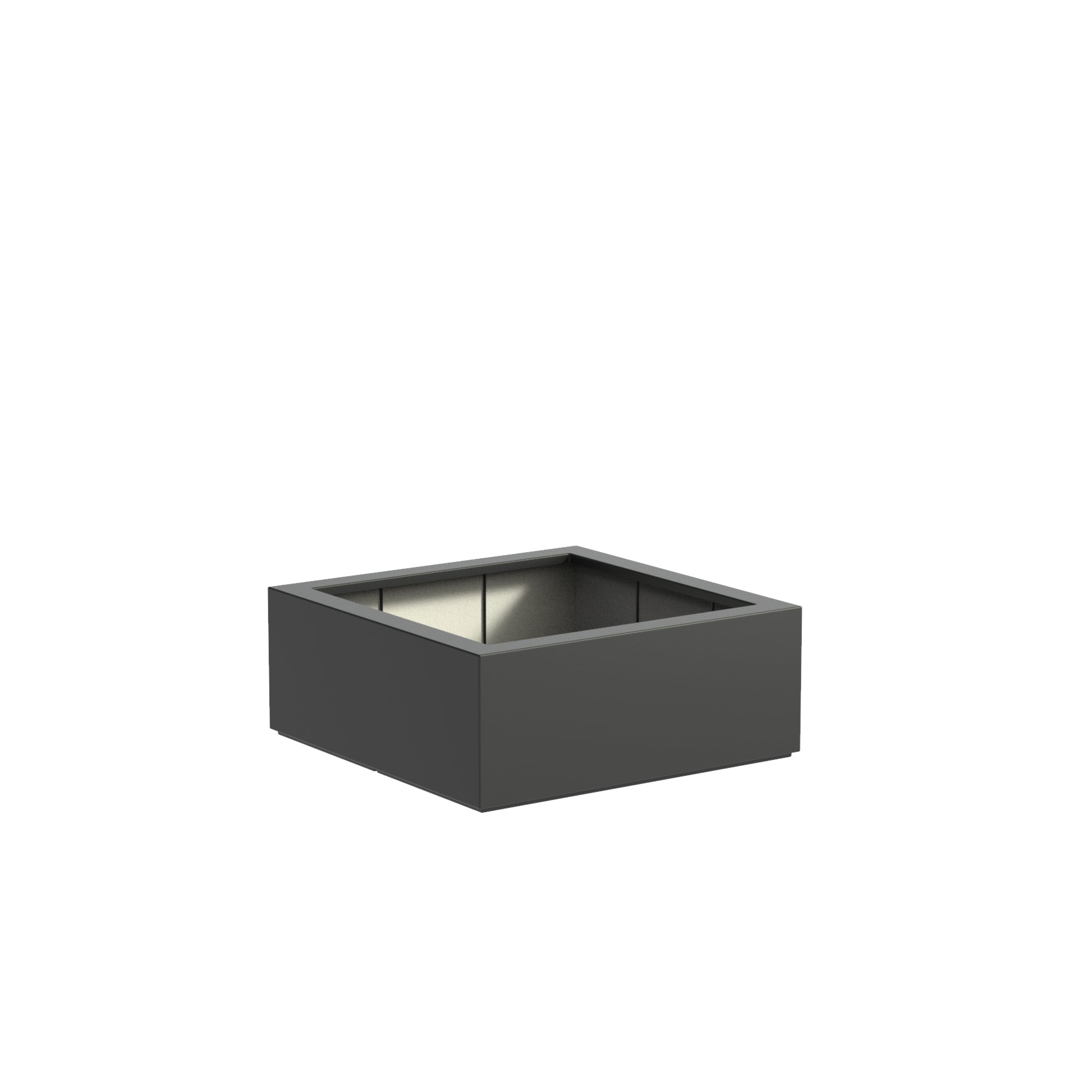 square black fibreglass garden planter