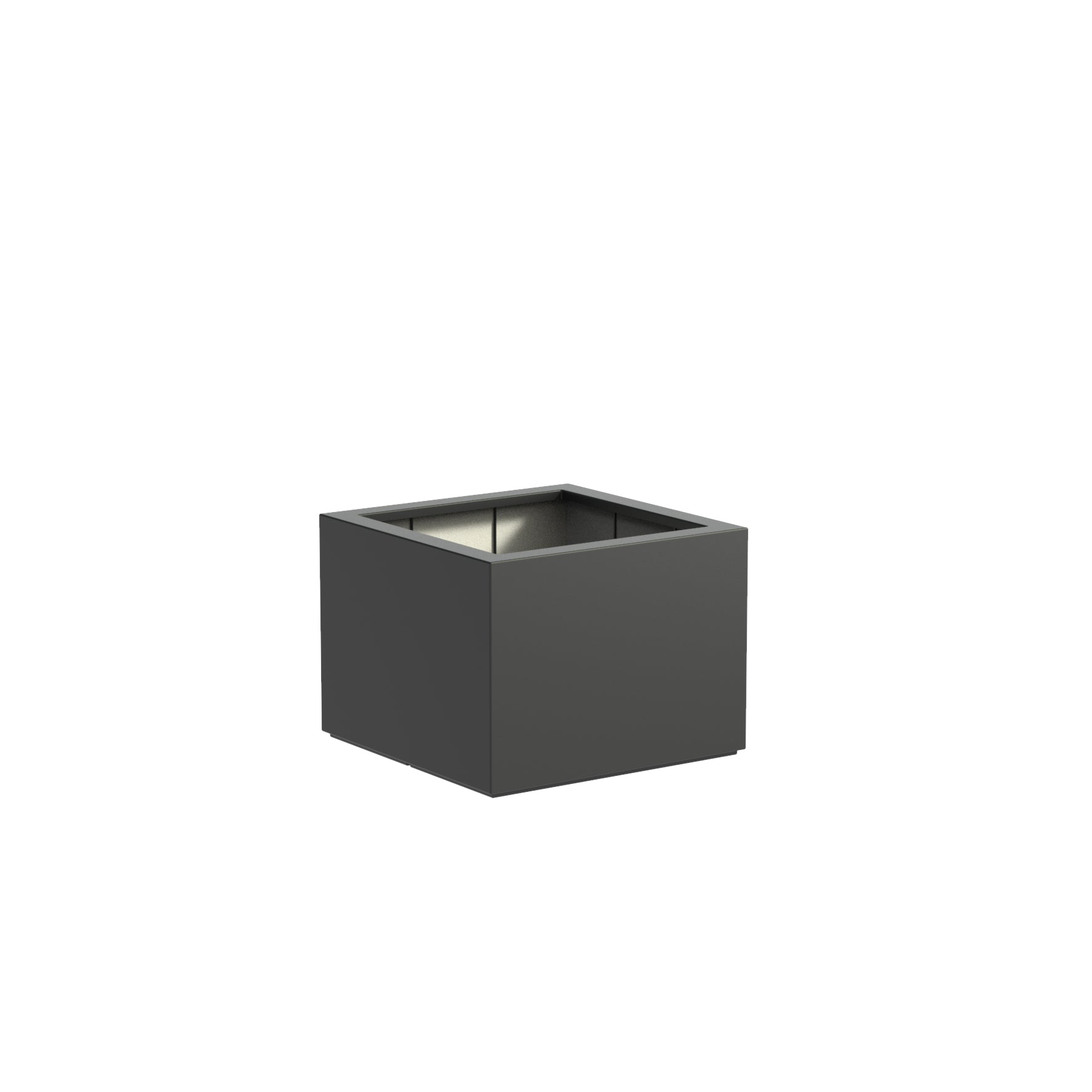 square black fibreglass garden planter