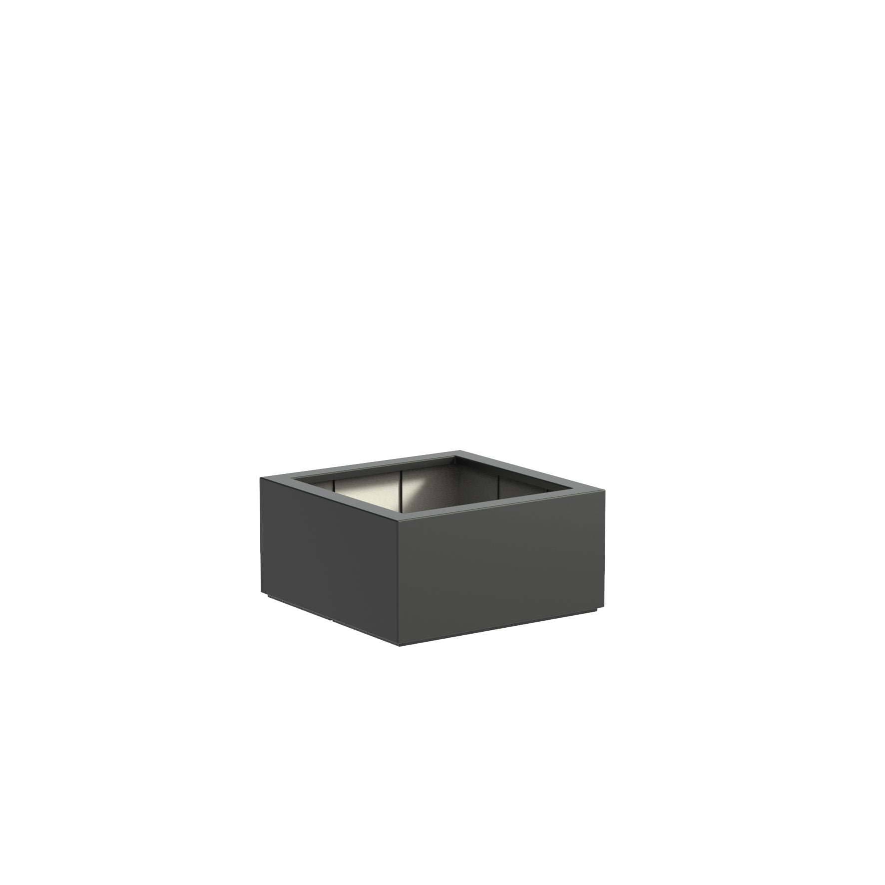 square black fibreglass garden planter