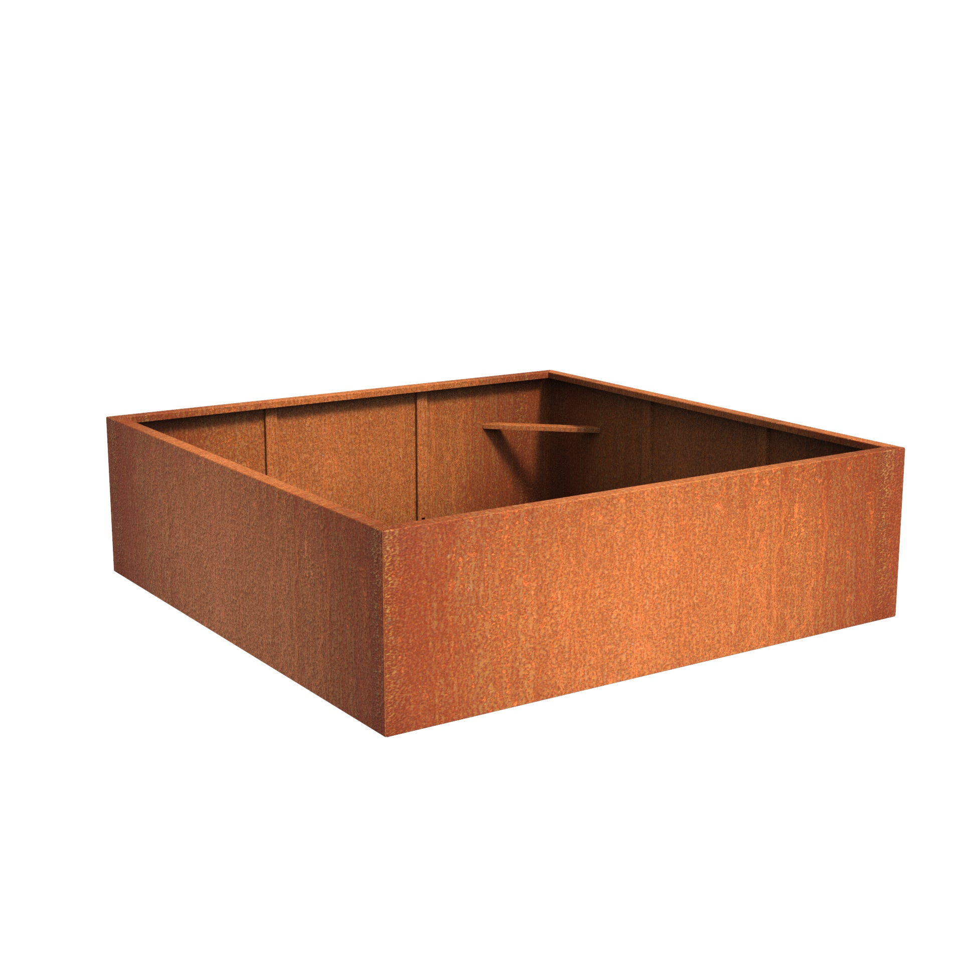 Corten steel garden planter available in various sizes 