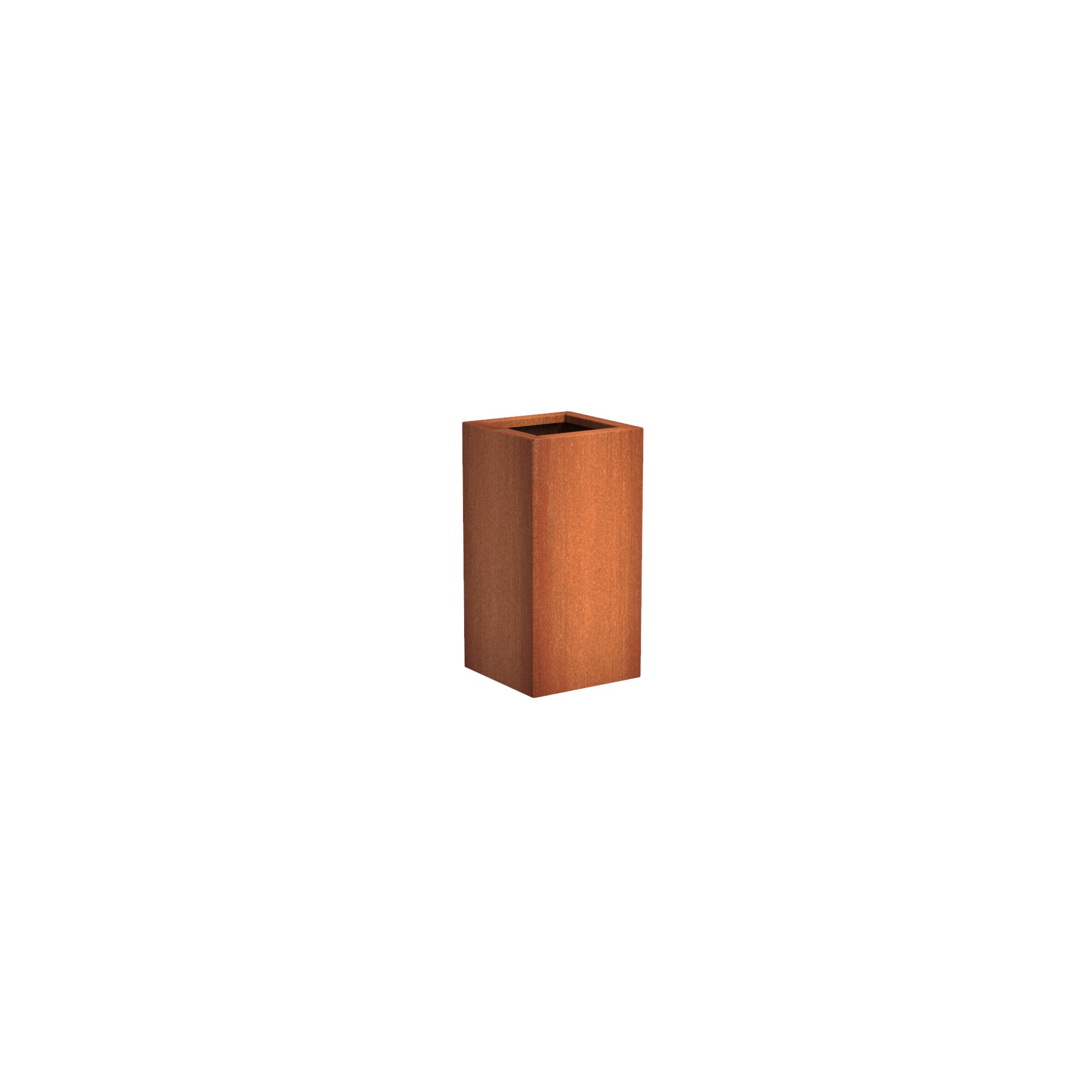 Tall corten steel garden planter available in a variety of sizes