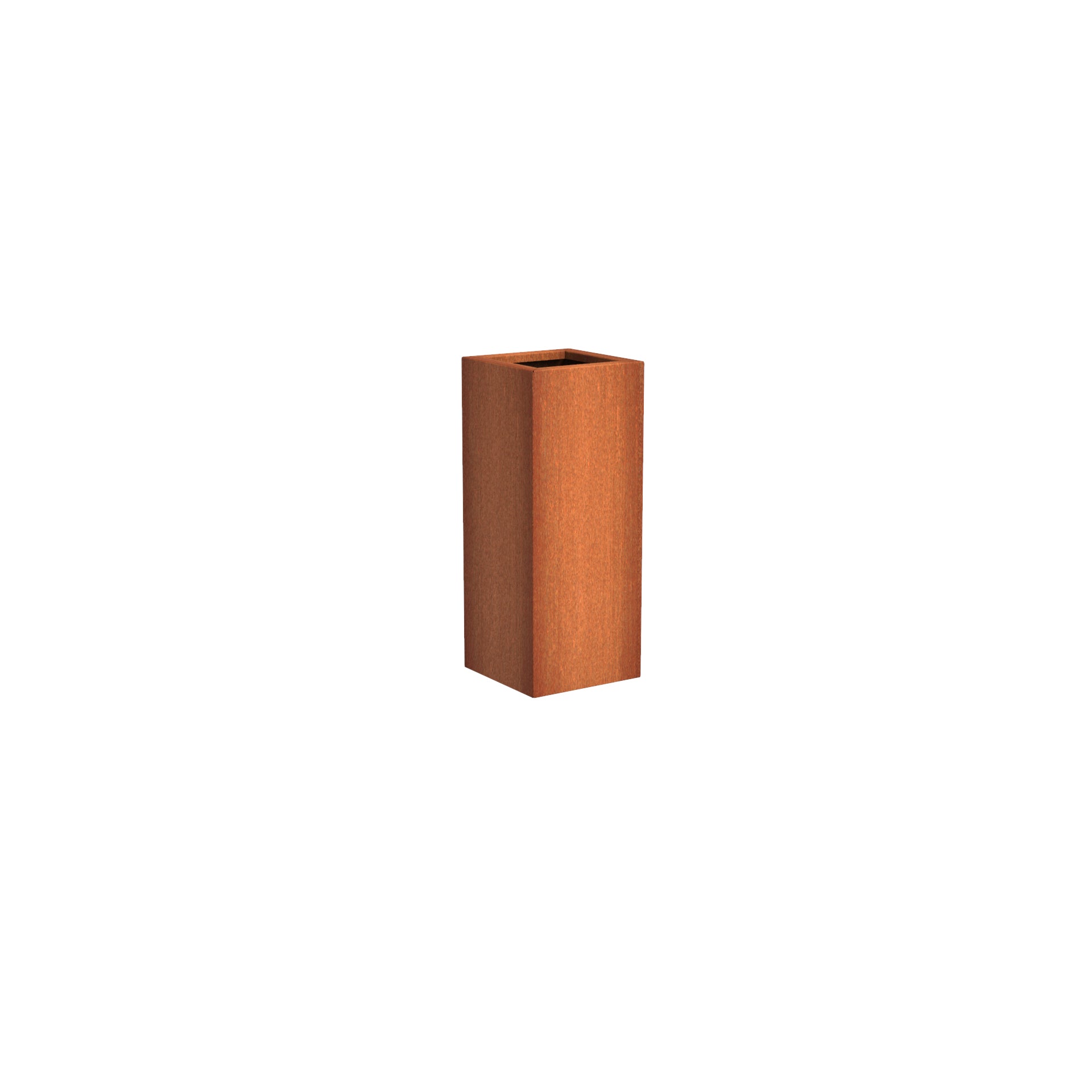 Tall corten steel garden planter available in a variety of sizes