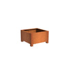 Cube Corten steel garden planter with feet.  Available in various sizes
