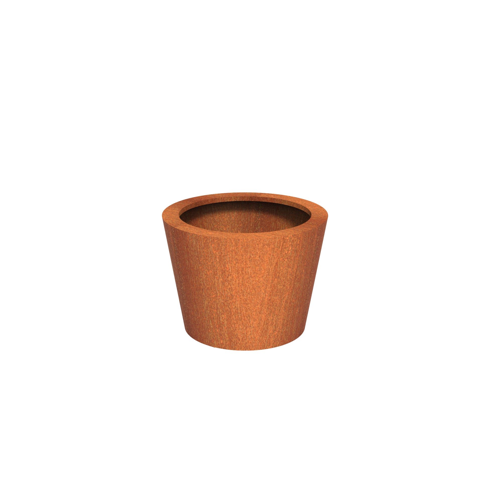 round corten steel garden planter pot