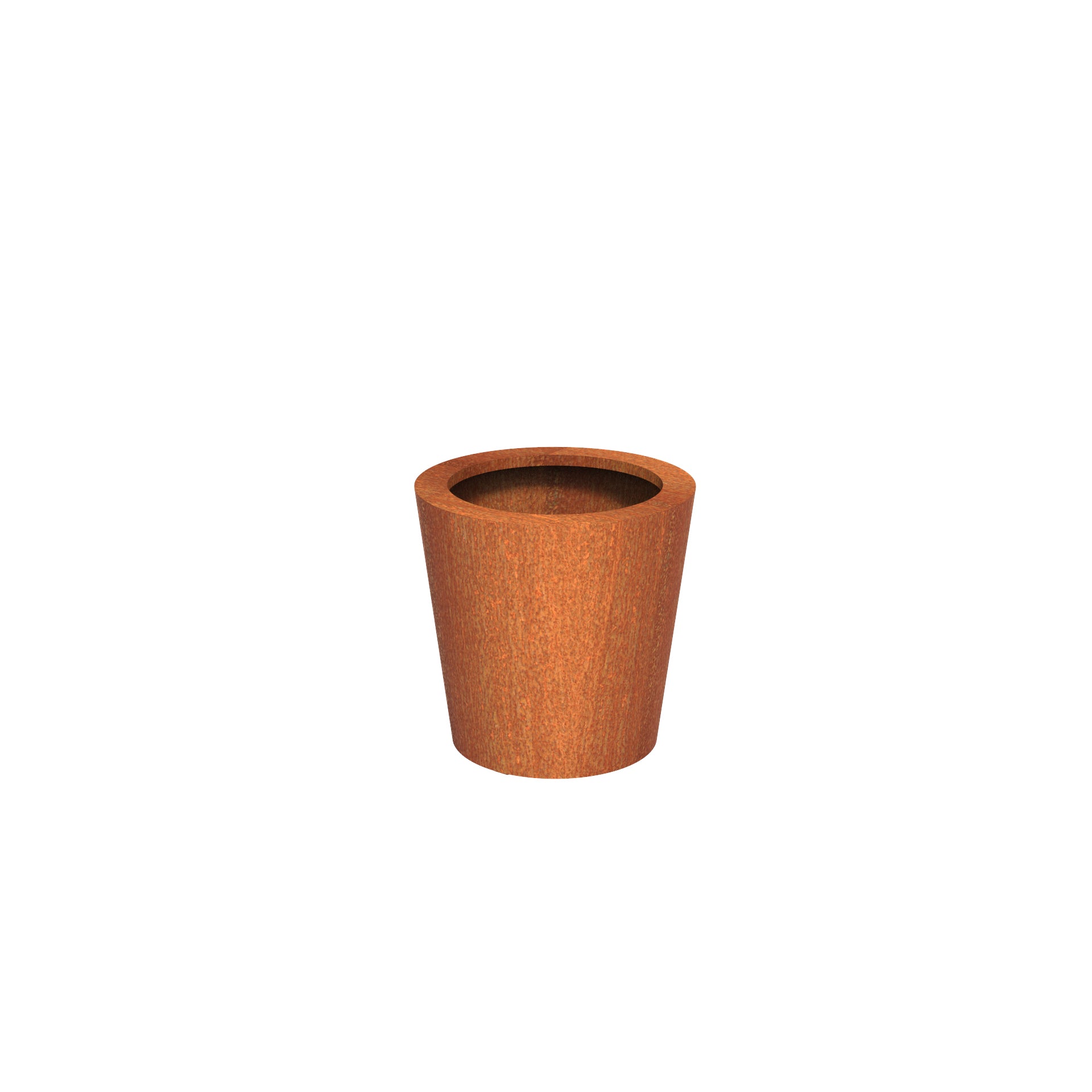 round corten steel garden planter pot