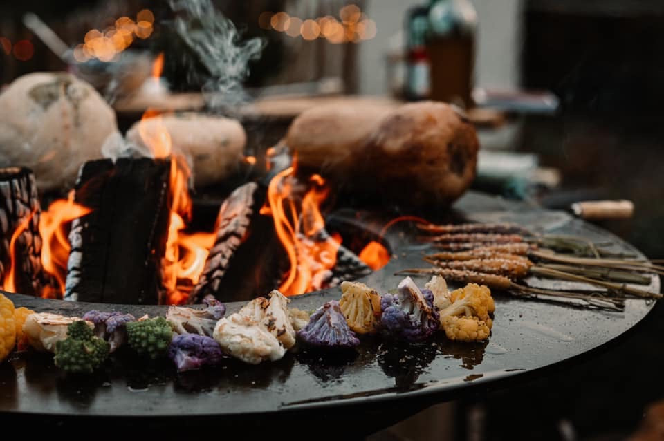 corten steel cooking grill