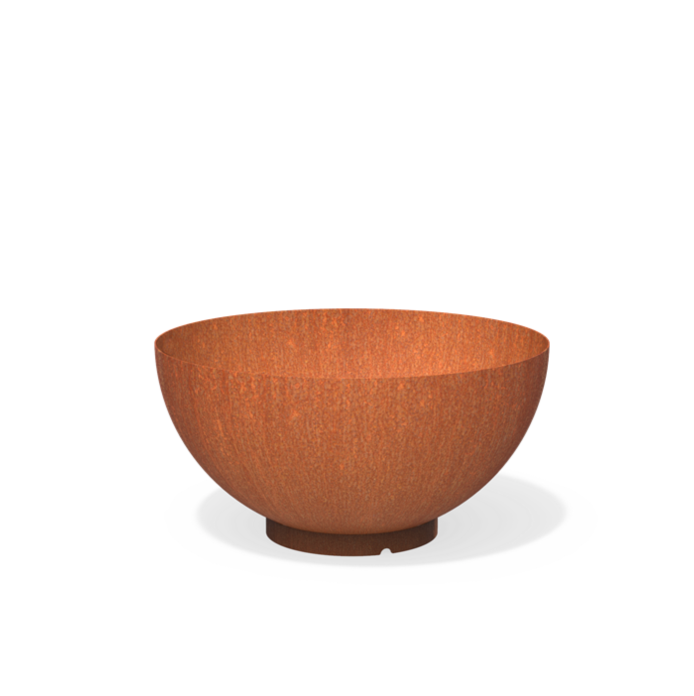 bowl shaped corten steel outdoor garden planter