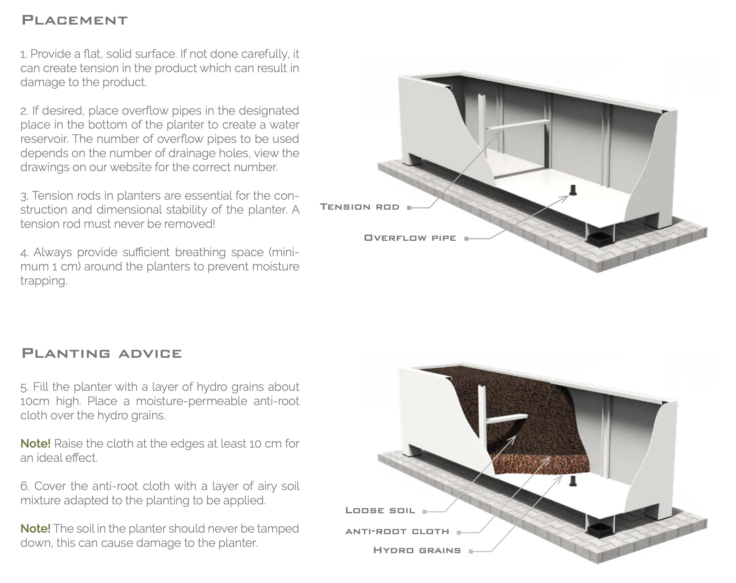 Carrez Aluminium Trough with Feet