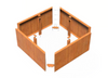 assembly guide for bottomless square corten steel garden planter 