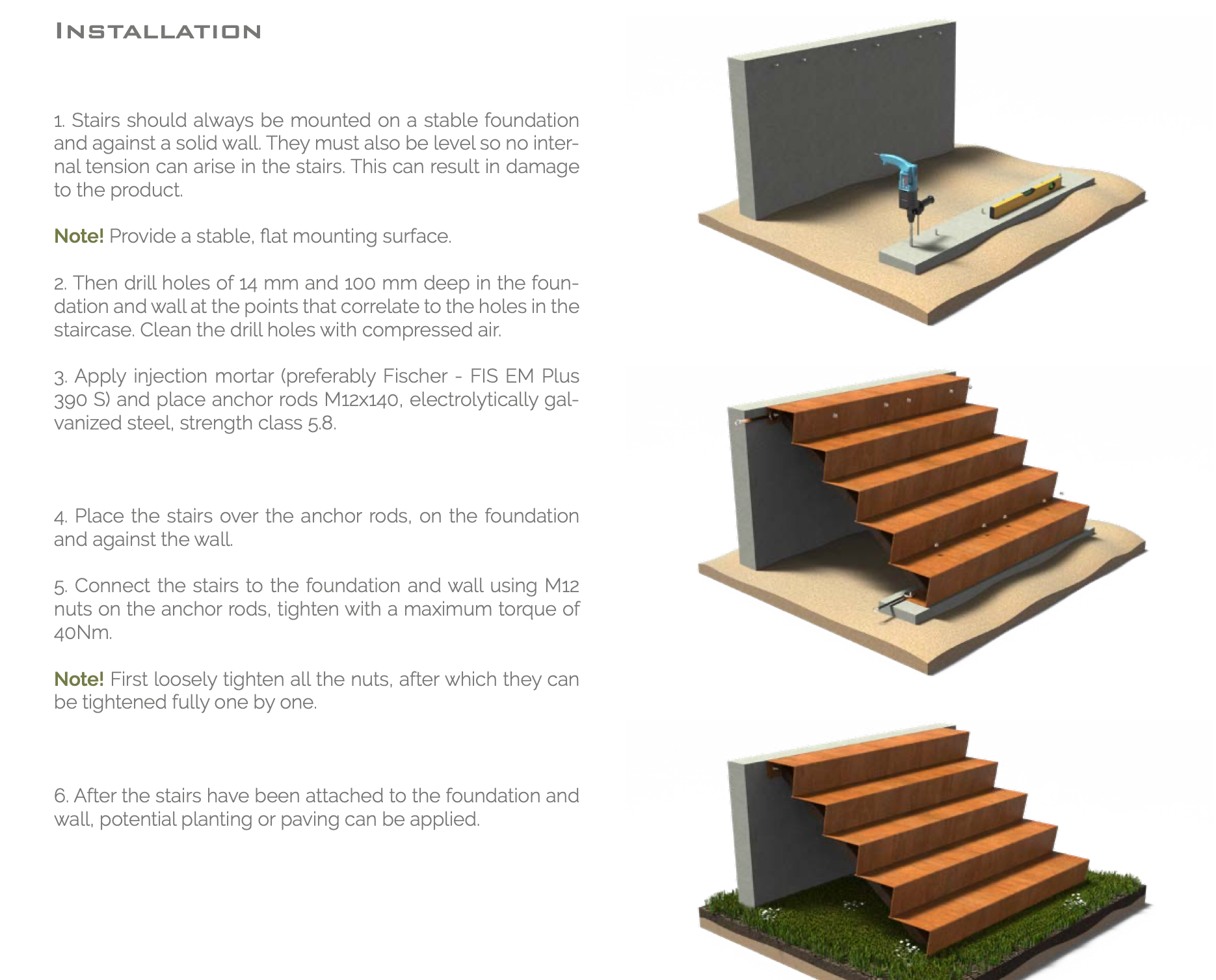 Corten Steel Stairs