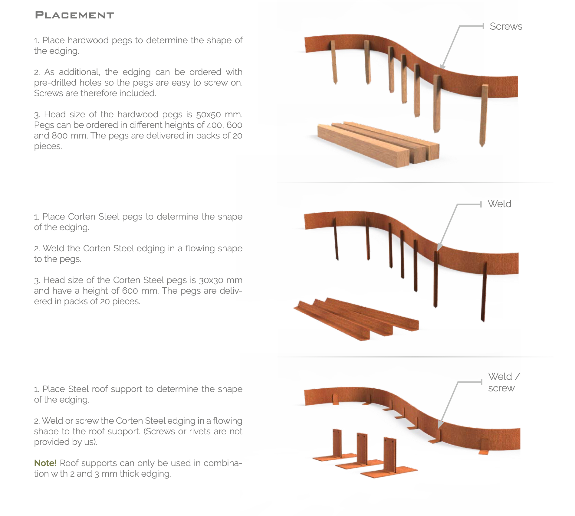 Folded Corten Garden Edging