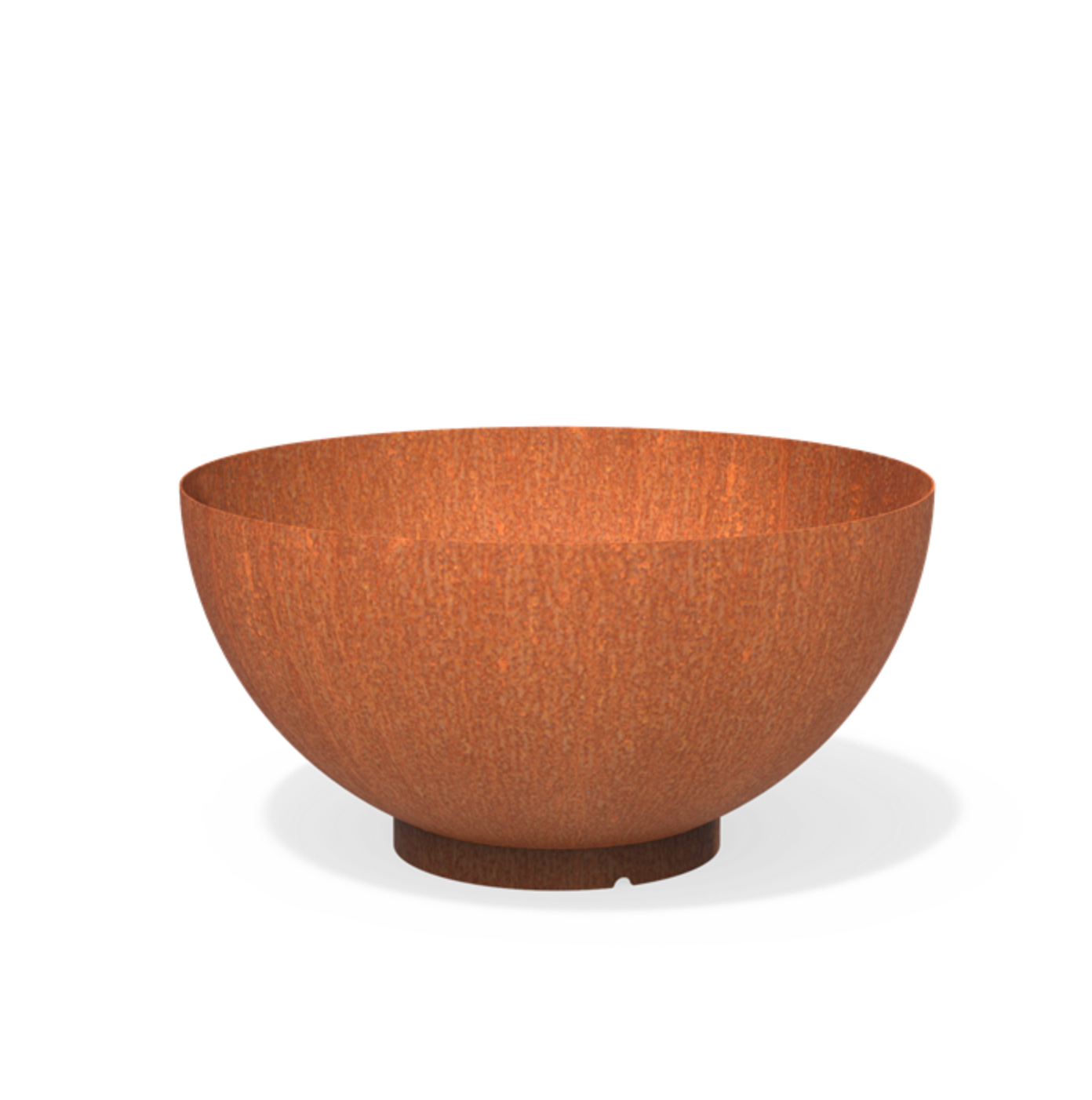 bowl shaped corten steel outdoor garden planter