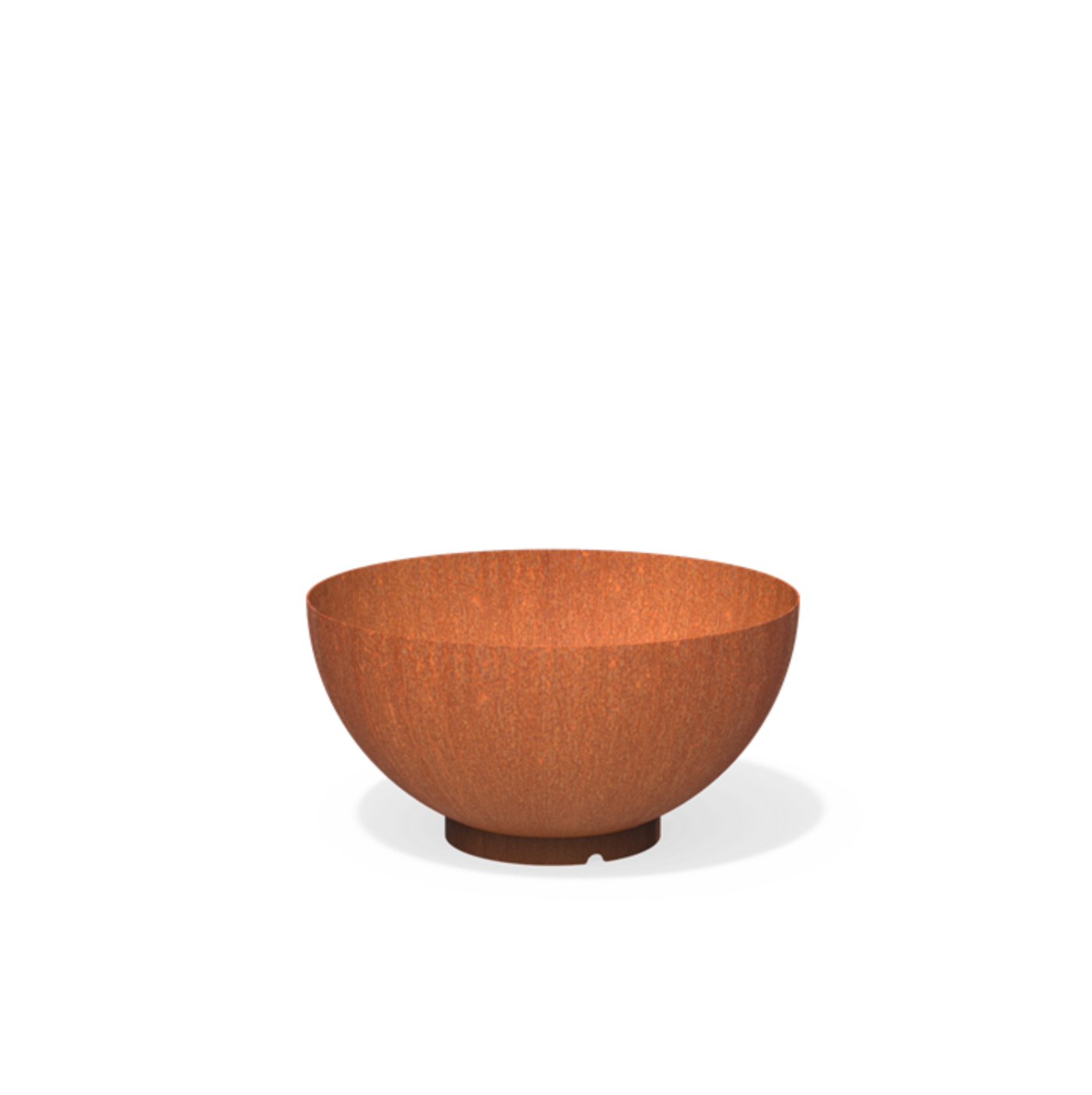 bowl shaped corten steel outdoor garden planter