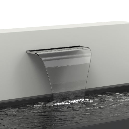 Aluminium Pondwall Freestanding - 600mm Water Blade