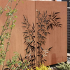 corten steel garden screens with natural pattern