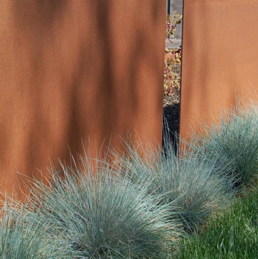 plain corten steel garden screens