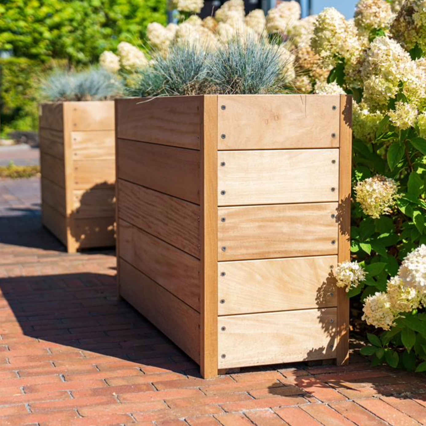 hardwood trough garden planter 